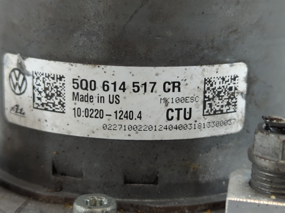 2018-2019 Volkswagen Atlas Anti-Lock Brake ABS Pump Module Actuator OEM P/N:5Q0 614 517 CR Fits Fits 2018 2019 OEM Used Auto
