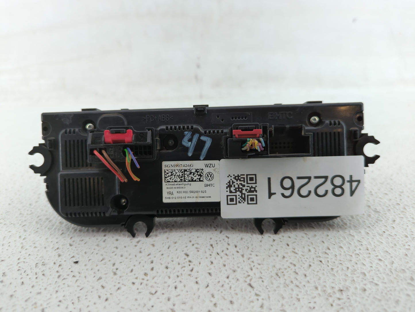 2017 Volkswagen Golf Climate Control Module Temperature AC/Heater Replacement P/N:5GM907426G 5GM907426E, 5GM907426 Fits OEM