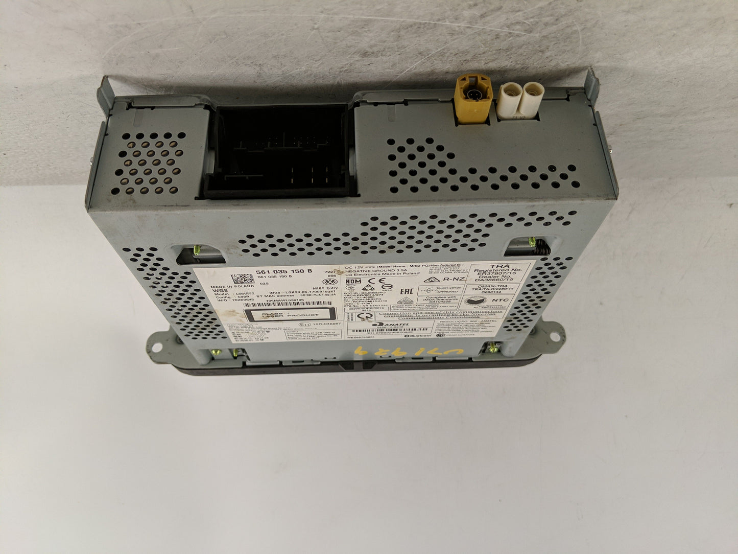 2018 Volkswagen Jetta Radio AM FM Cd Player Receiver Replacement P/N:561 035 150 B Fits Fits 2019 OEM Used Auto Parts - Oemu