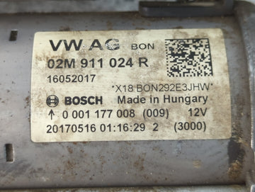 2014 Volkswagen Jetta Car Starter Motor Solenoid OEM P/N:0 001 177 008 02M 911 024 R Fits OEM Used Auto Parts