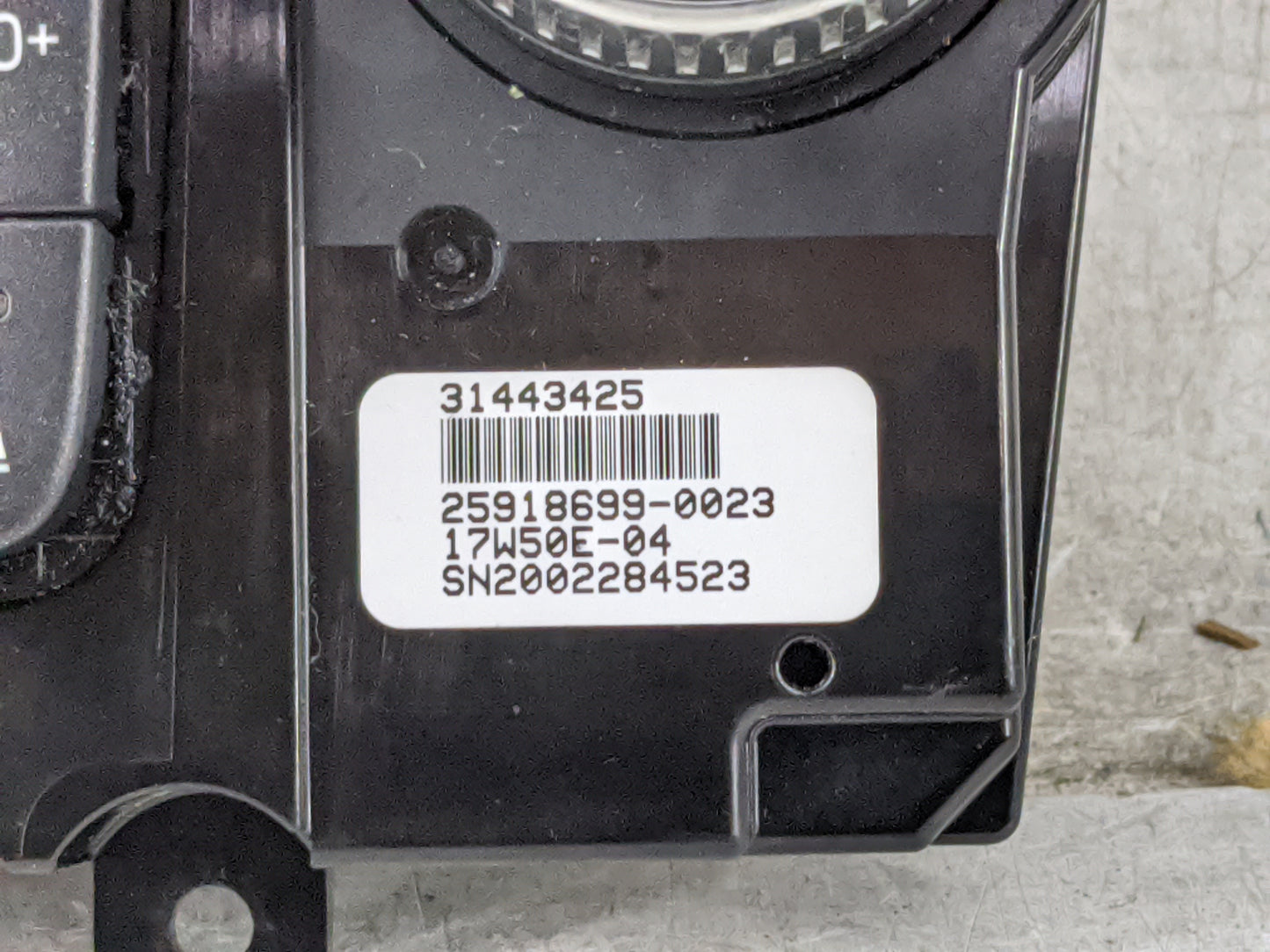 2018 Volvo S60 Climate Control Module Temperature AC/Heater Replacement P/N:31443425 25918699-0023 Fits OEM Used Auto Parts