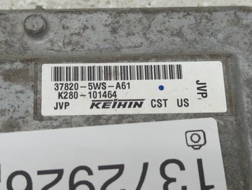 2018-2019 Acura Mdx PCM Engine Control Computer ECU ECM PCU OEM P/N:37820-5WS-A61 Fits Fits 2018 2019 OEM Used Auto Parts