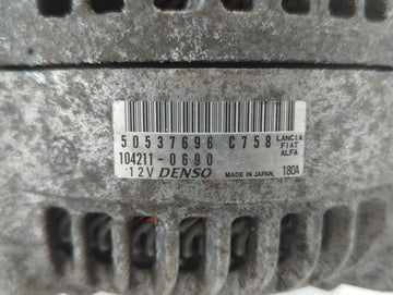 2019 Alfa Romeo Stelvio Alternator Replacement Generator Charging Assembly Engine OEM P/N:104211-0690 50537696 Fits Fits 2017 OEM Used Auto Parts