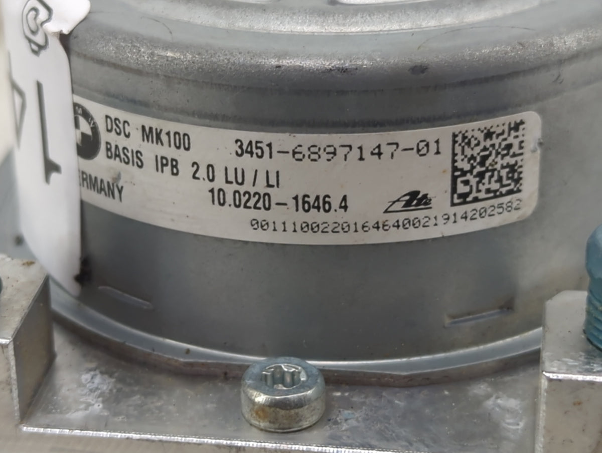 2019 Bmw X2 Anti-Lock Brake ABS Pump Module Actuator OEM P/N:3451-6897147-01 10.0220-1646.4 Fits OEM Used Auto Parts - Oemus