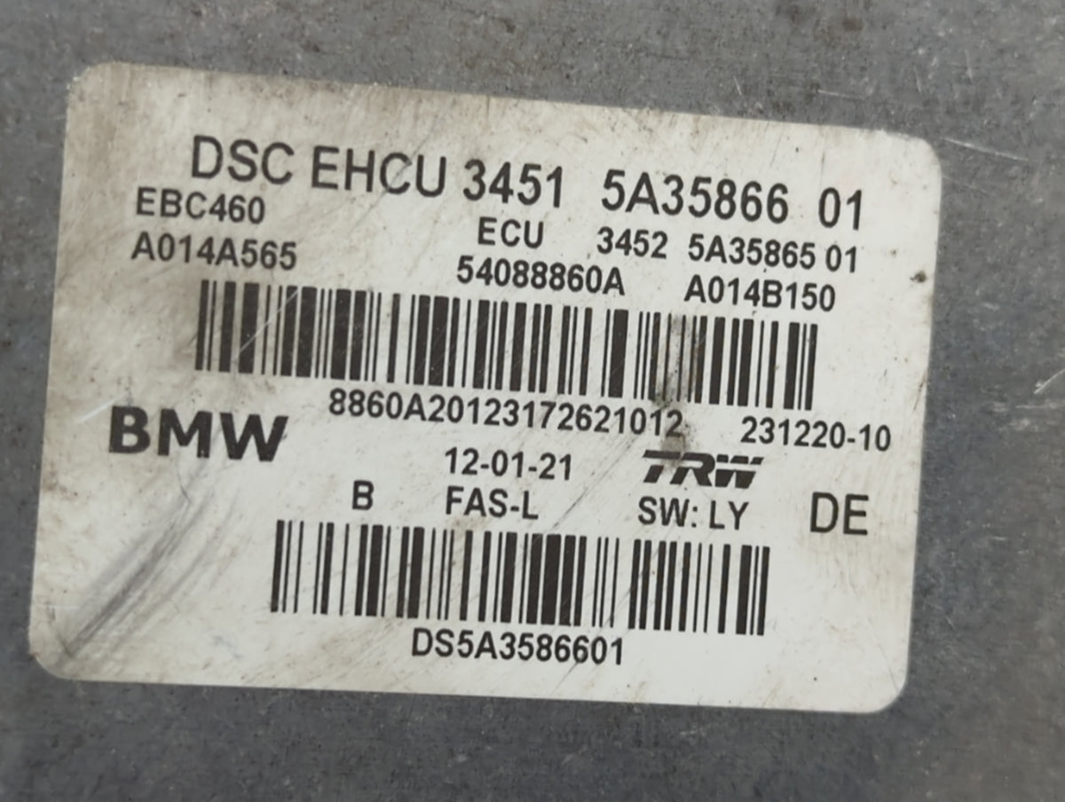 2018-2021 Bmw X3 Anti-Lock Brake ABS Pump Module Actuator OEM P/N:6895450 01 Fits Fits 2016 2017 2018 2019 2020 2021 OEM Use