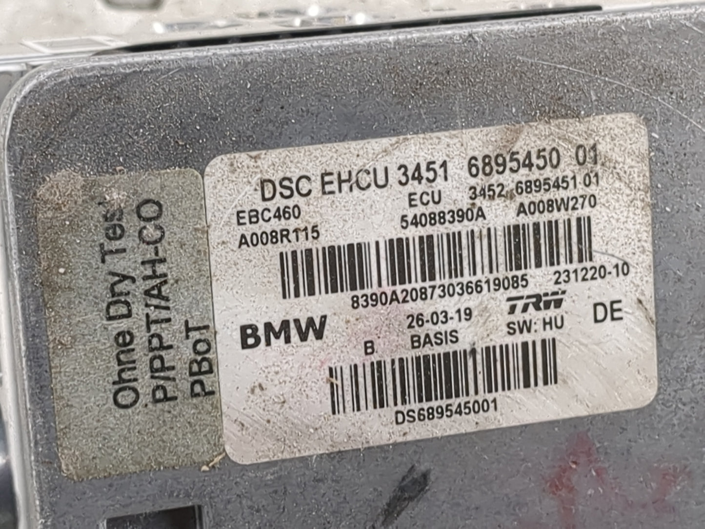2018-2021 Bmw X3 ABS Pump Control Module Replacement P/N:6895450 01 Fits Fits 2016 2017 2018 2019 2020 2021 OEM Used Auto Pa