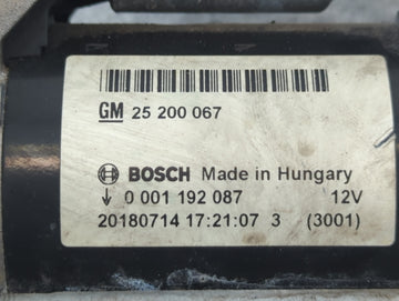 2014-2021 Buick Encore Car Starter Motor Solenoid OEM P/N:20180714 25 200 067 Fits Fits 2014 2015 2016 2017 2018 2019 2020 2021 OEM Used Auto Parts