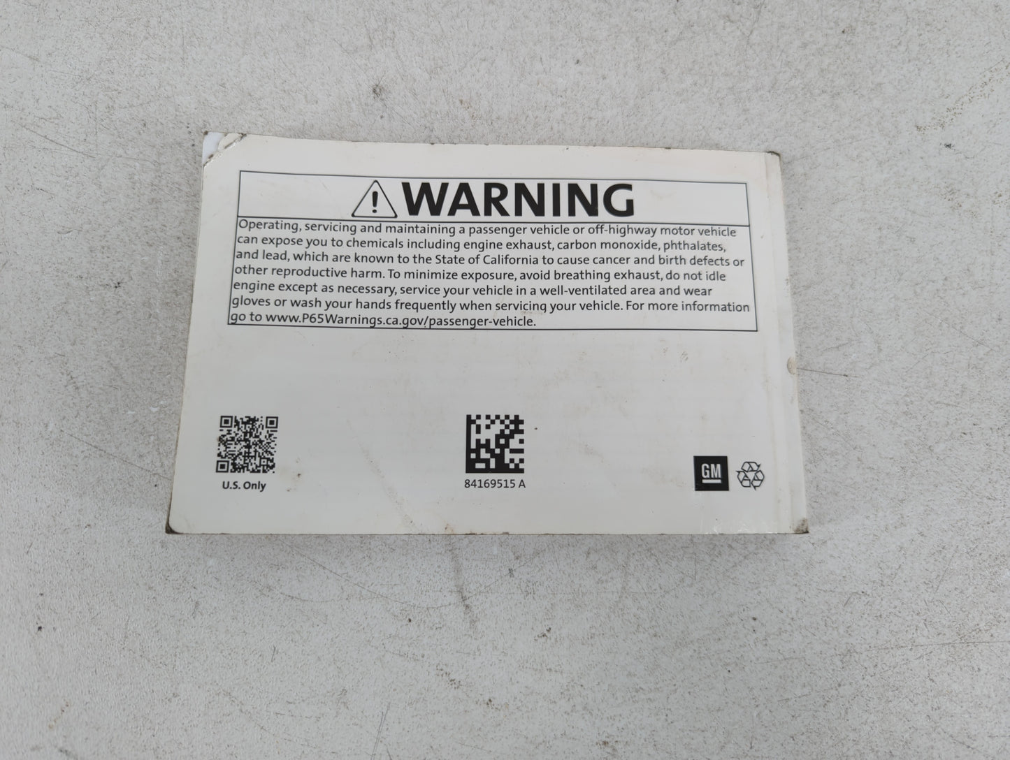 2019 Chevrolet Cruze Owners Manual Book Guide P/N:84169515 A OEM Used Auto Parts - Oemusedautoparts1.com