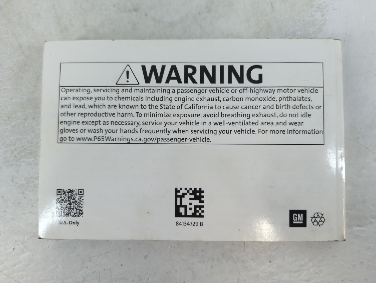 2019 Chevrolet Equinox Owners Manual Book Guide P/N:84134729 B OEM Used Auto Parts - Oemusedautoparts1.com