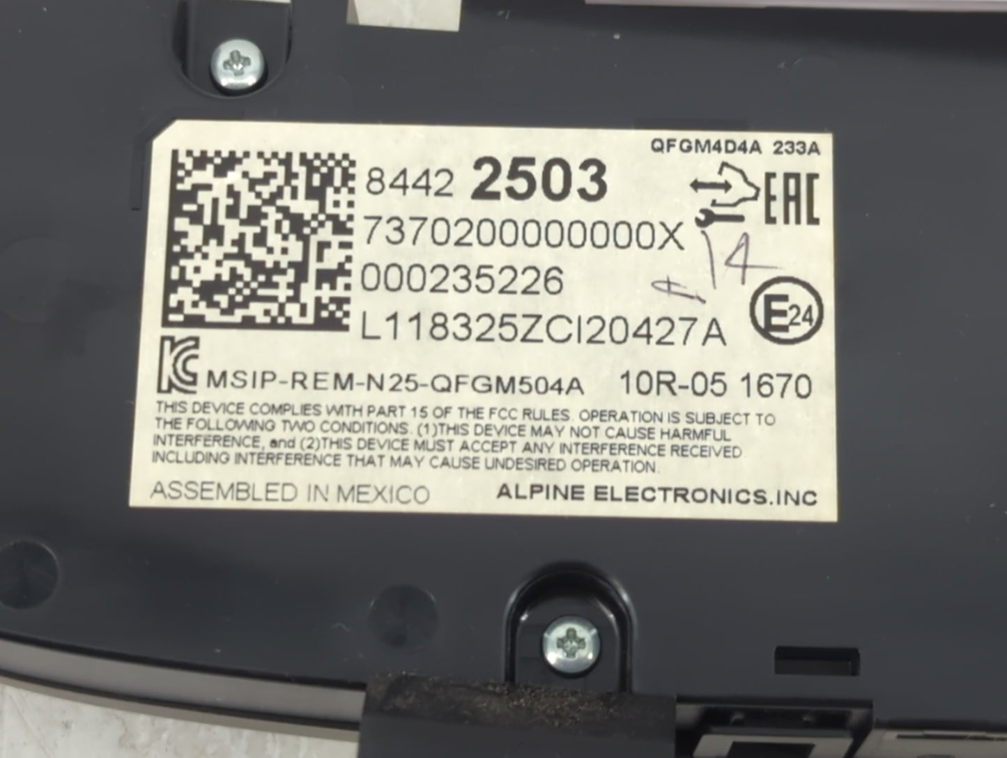 2019-2021 Chevrolet Equinox Climate Control Module Temperature AC/Heater Replacement P/N:884422503 Fits Fits 2019 2020 2021
