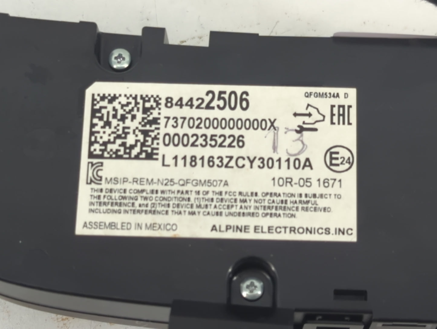 2019-2021 Chevrolet Equinox Climate Control Module Temperature AC/Heater Replacement P/N:84422506 Fits Fits 2019 2020 2021 O