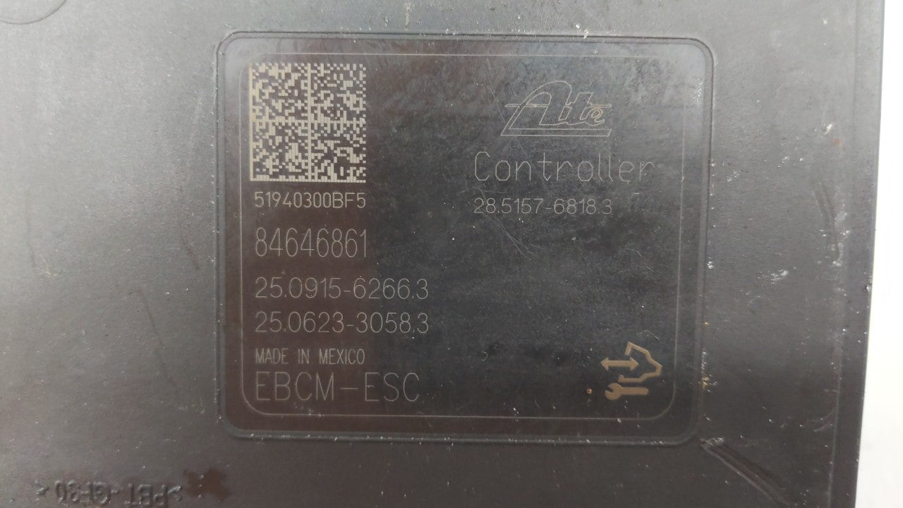 2018-2019 Chevrolet Equinox ABS Pump Control Module Replacement P/N:84646849 84560131, 84715330 Fits Fits 2018 2019 2020 202