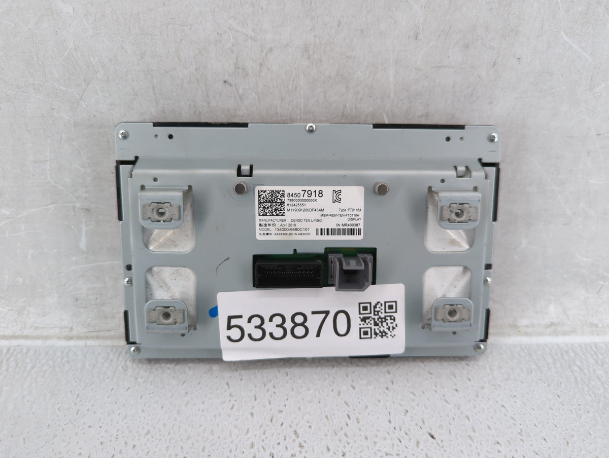 2019-2019 Chevrolet Equinox Information Radio Display Screen - Oemusedautoparts1.com
