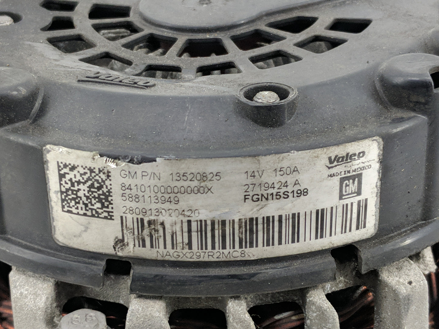 2017-2020 Chevrolet Impala Alternator Replacement Generator Charging Assembly Engine OEM P/N:13520825 Fits OEM Used Auto Par
