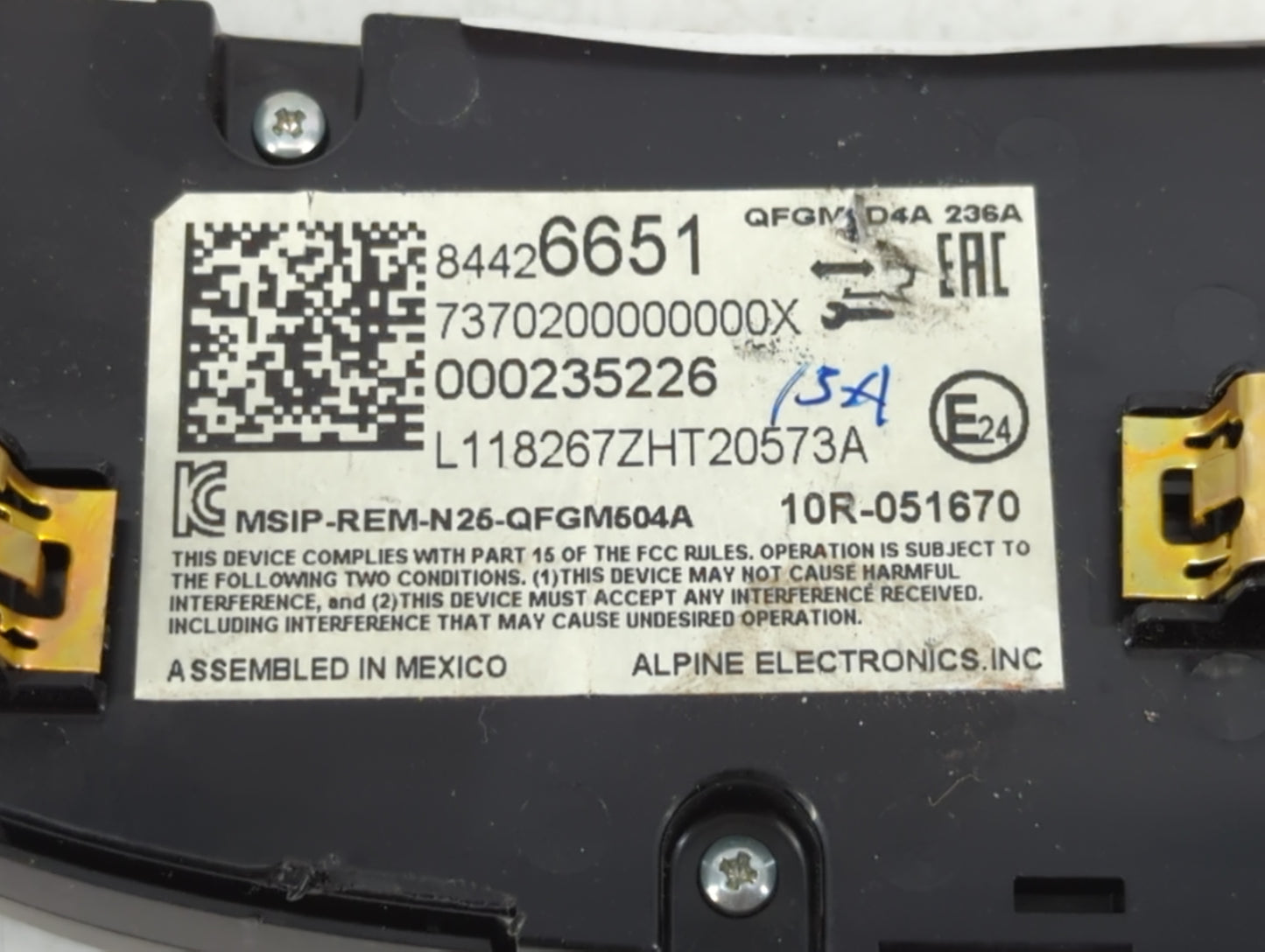 2019-2021 Chevrolet Malibu Climate Control Module Temperature AC/Heater Replacement P/N:84426651 Fits Fits 2019 2020 2021 OE