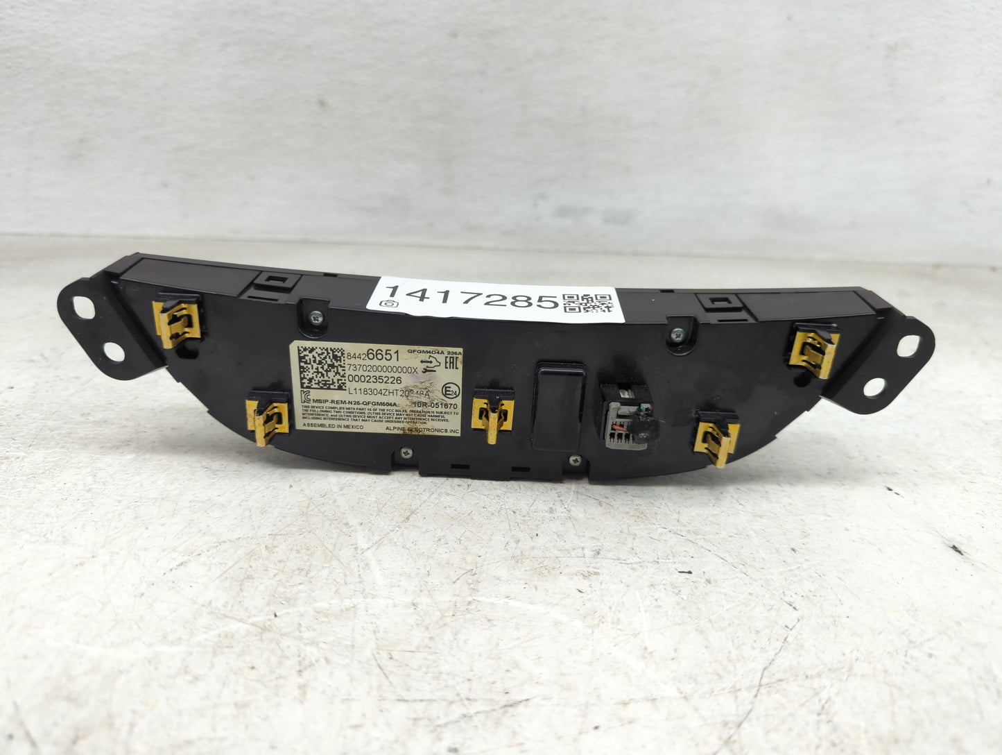 2019-2021 Chevrolet Malibu Climate Control Module Temperature AC/Heater Replacement P/N:000235226 84426651 Fits OEM Used Aut