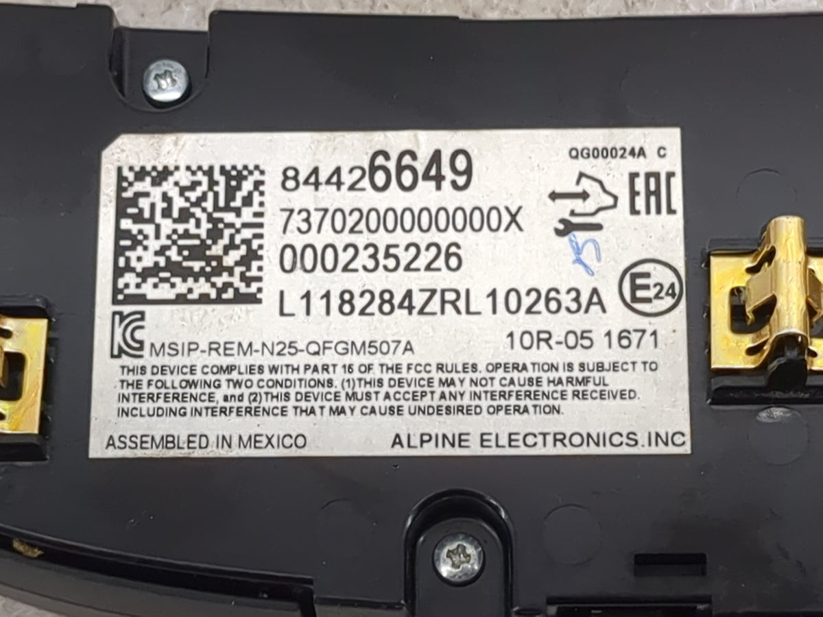 2018-2021 Chevrolet Malibu Climate Control Module Temperature AC/Heater Replacement P/N:84426649 Fits Fits 2018 2019 2020 20