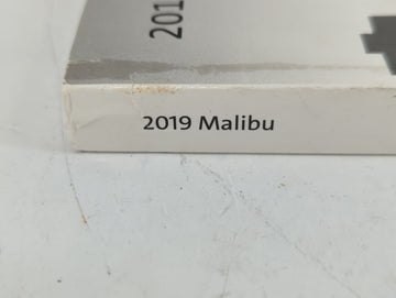 2019 Chevrolet Malibu Owners Manual Book Guide P/N:84074155A OEM Used Auto Parts