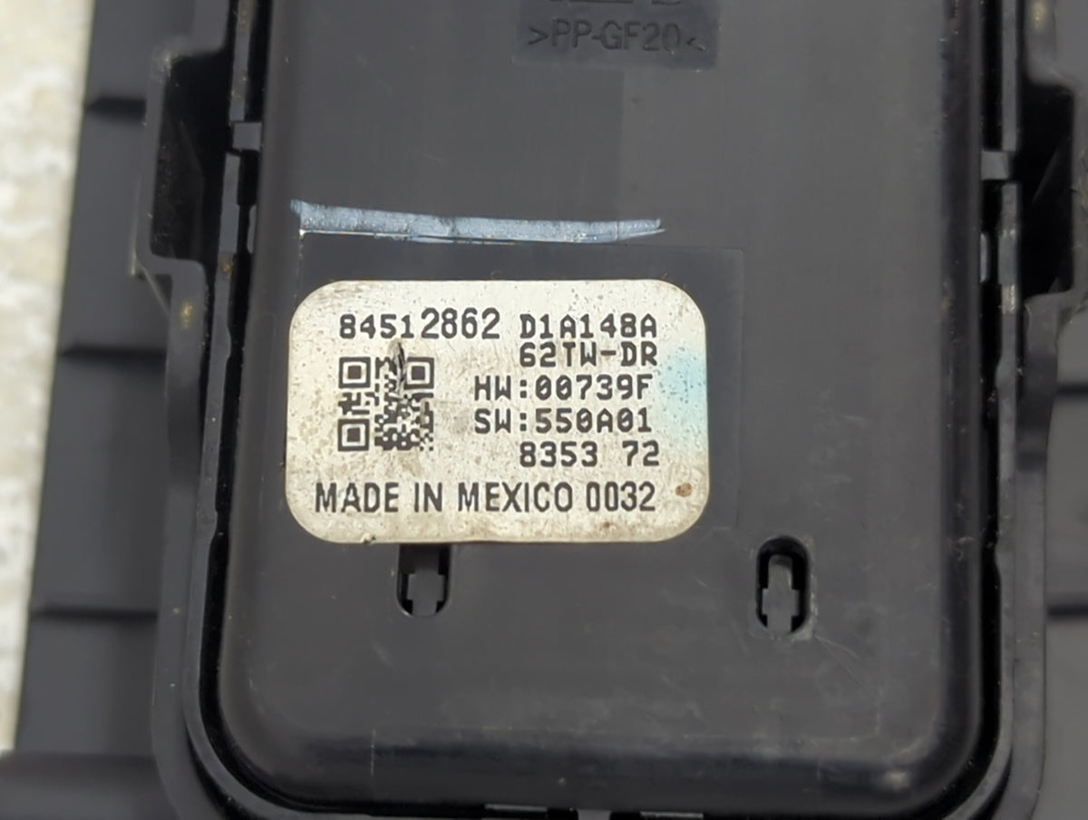 2019-2020 Chevrolet Silverado 1500 Master Power Window Switch Replacement Driver Side Left P/N:84512862 Fits Fits 2019 2020