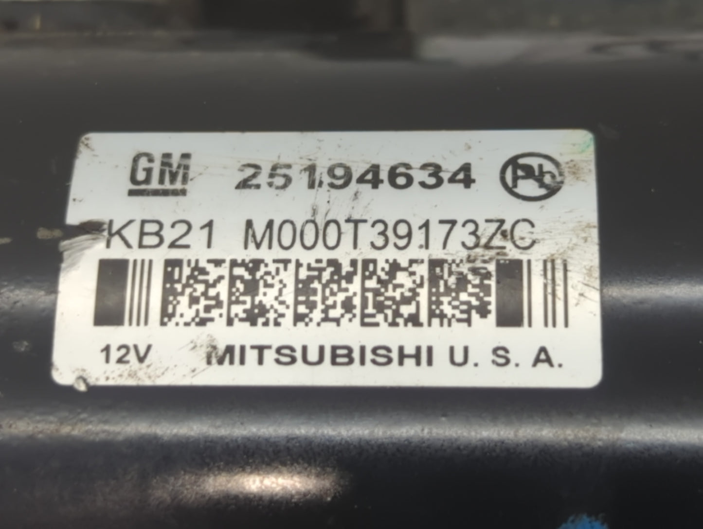 2012-2019 Chevrolet Sonic Car Starter Motor Solenoid OEM P/N:M000T39173ZC 25194634 Fits OEM Used Auto Parts - Oemusedautopar