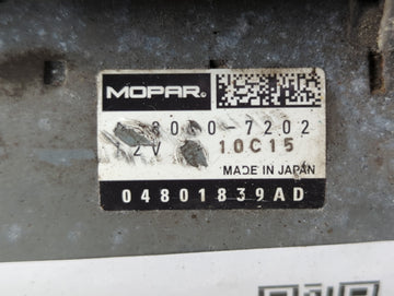 2019 Dodge Caravan Car Starter Motor Solenoid OEM P/N:04801839AD Fits Fits 2011 2012 2013 2014 2015 2016 2017 2018 2020 2021 OEM Used Auto Parts