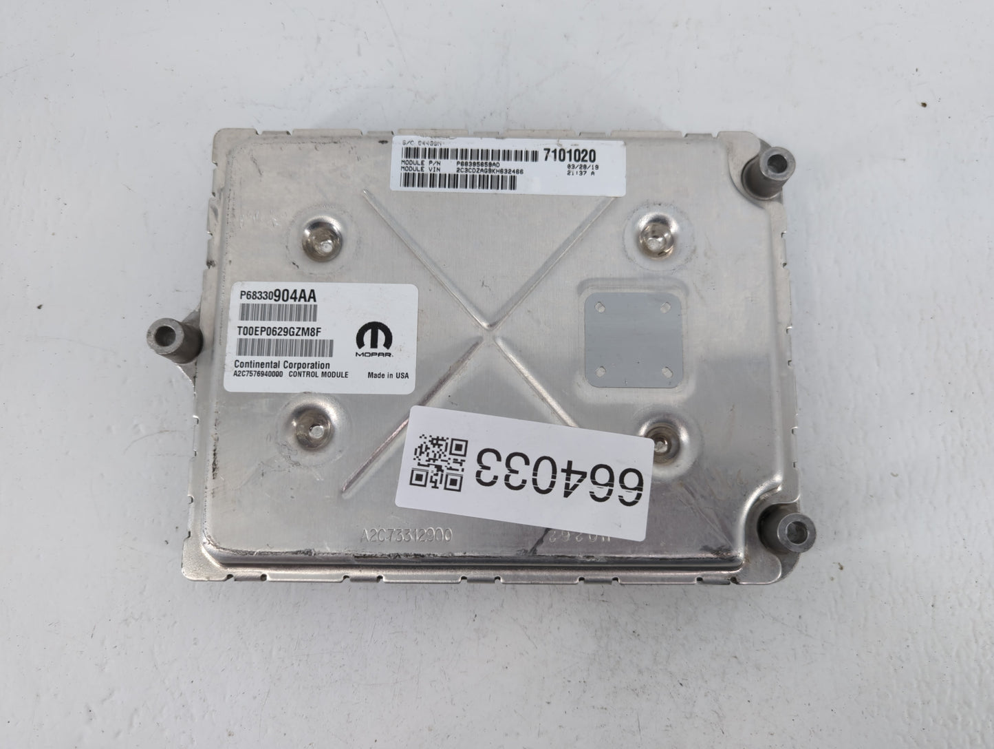 2018-2019 Dodge Challenger PCM Engine Control Computer ECU ECM PCU OEM P/N:P68395659AD P68330904AA Fits Fits 2018 2019 OEM U