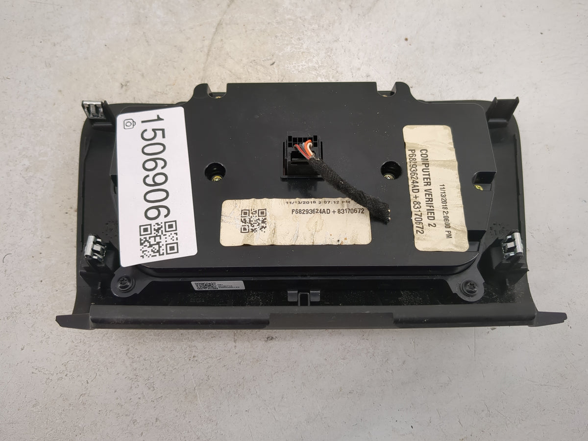 2017-2022 Dodge Charger Climate Control Module Temperature AC/Heater Replacement P/N:P68293624AD Fits OEM Used Auto Parts -