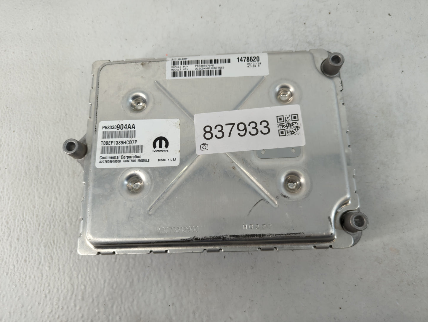 2018-2019 Dodge Charger PCM Engine Control Computer ECU ECM PCU OEM P/N:P68330904AA Fits Fits 2018 2019 OEM Used Auto Parts