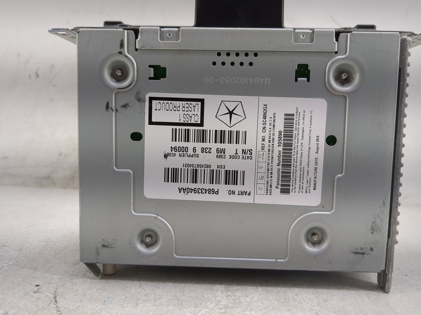 2018-2020 Dodge Journey Radio AM FM Cd Player Receiver Replacement P/N:P68433940AA CN-SC48N2GX Fits Fits 2018 2019 2020 OEM