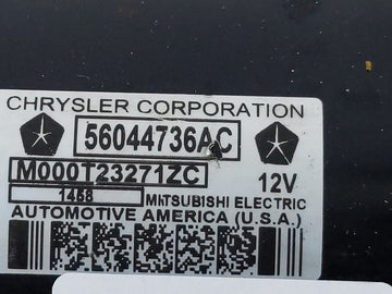 2019 Dodge Ram 1500 Car Starter Motor Solenoid OEM P/N:56044736AC Fits OEM Used Auto Parts