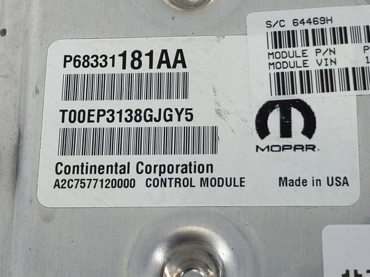 2019 Dodge Ram 1500 PCM Engine Control Computer ECU ECM PCU OEM P/N:P68331181AA Fits OEM Used Auto Parts