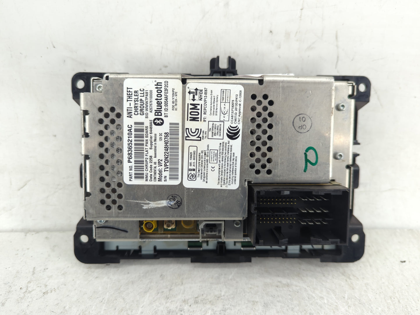 2019 Dodge Ram 1500 Radio AM FM Cd Player Receiver Replacement P/N:P68365210AC Fits Fits 2018 2020 OEM Used Auto Parts - Oem
