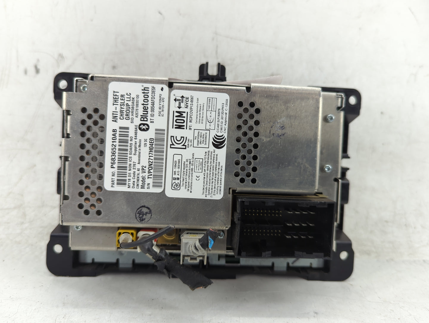 2019 Dodge Ram 1500 Radio AM FM Cd Player Receiver Replacement P/N:68365210AB Fits Fits 2017 2018 2020 OEM Used Auto Parts -