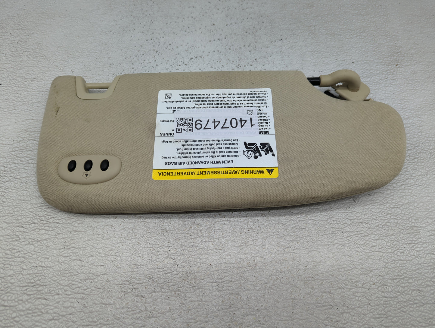 2015-2020 Ford Edge Sun Visor Shade Replacement Passenger Right Mirror Fits Fits 2015 2016 2017 2018 2019 2020 OEM Used Auto