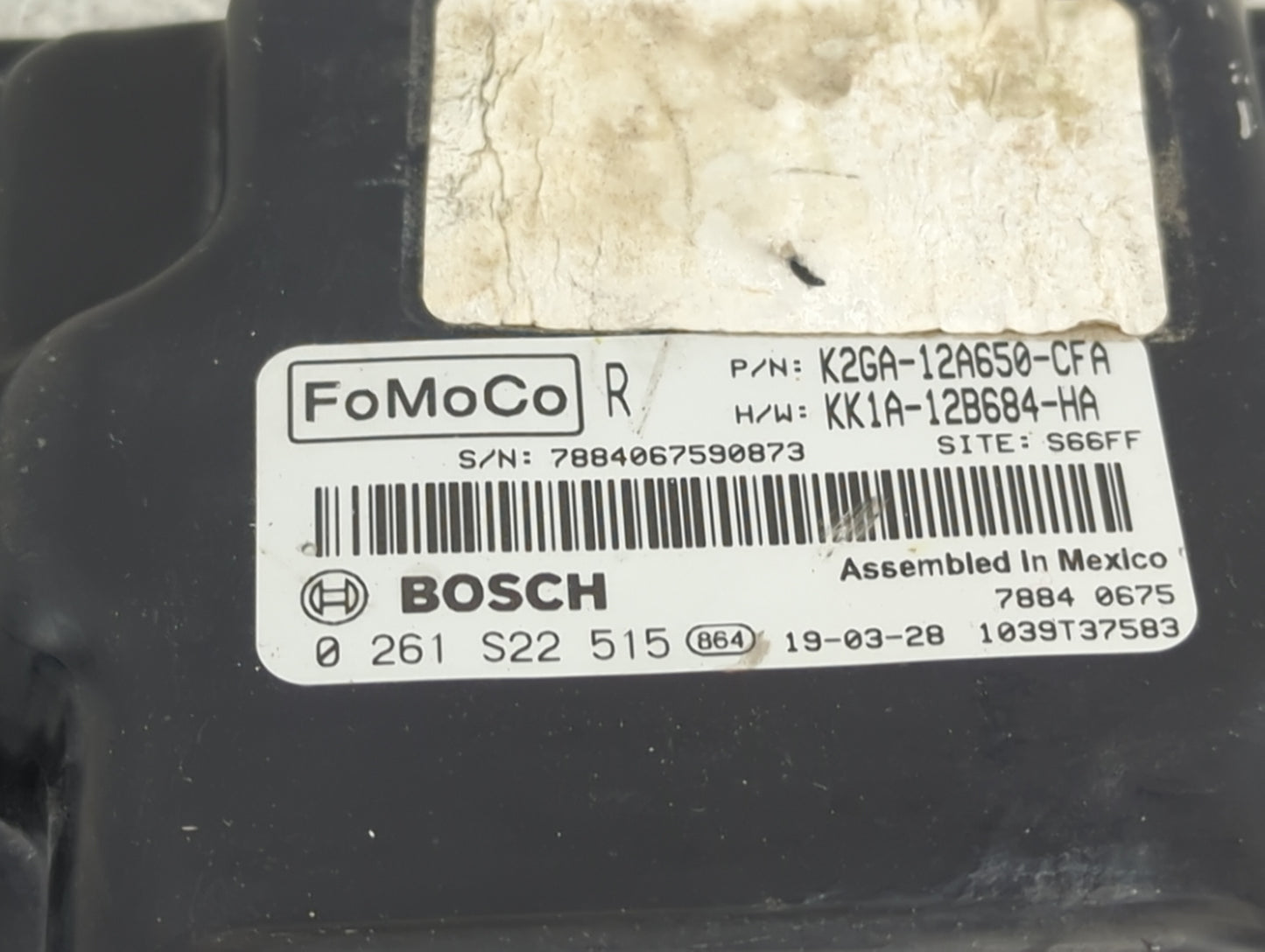 2019 Ford Edge PCM Engine Control Computer ECU ECM PCU OEM P/N:K2GA-12A650-CFA KK1A-12B684-HA, 0261S22515 Fits Fits 2020 202
