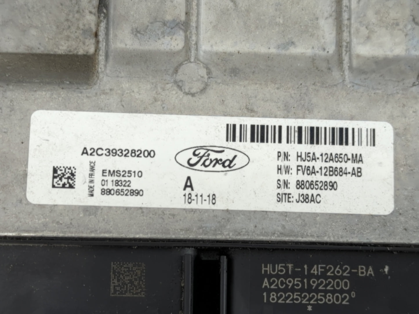 2017-2019 Ford Escape PCM Engine Control Computer ECU ECM PCU OEM P/N:HU5T-14F262-BA HJ5A-12A650-MA Fits Fits 2017 2018 2019