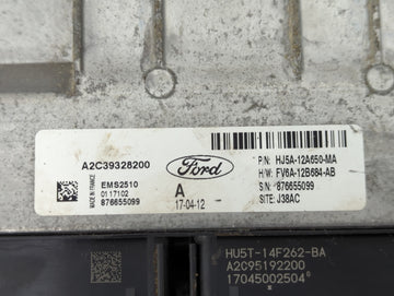 2017-2019 Ford Escape PCM Engine Control Computer ECU ECM PCU OEM P/N:HJ5A-12A650-MA HU5T-14F262-BA Fits Fits 2017 2018 2019 OEM Used Auto Parts