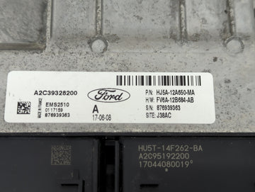 2019 Ford Escape PCM Engine Control Computer ECU ECM PCU OEM P/N:FV6A-12B684-AB HJ5A-12A650-MA Fits OEM Used Auto Parts