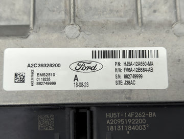 2017-2019 Ford Escape PCM Engine Control Computer ECU ECM PCU OEM P/N:HU5T-14F262-BA FV6A-12B684-AB Fits Fits 2017 2018 2019 OEM Used Auto Parts
