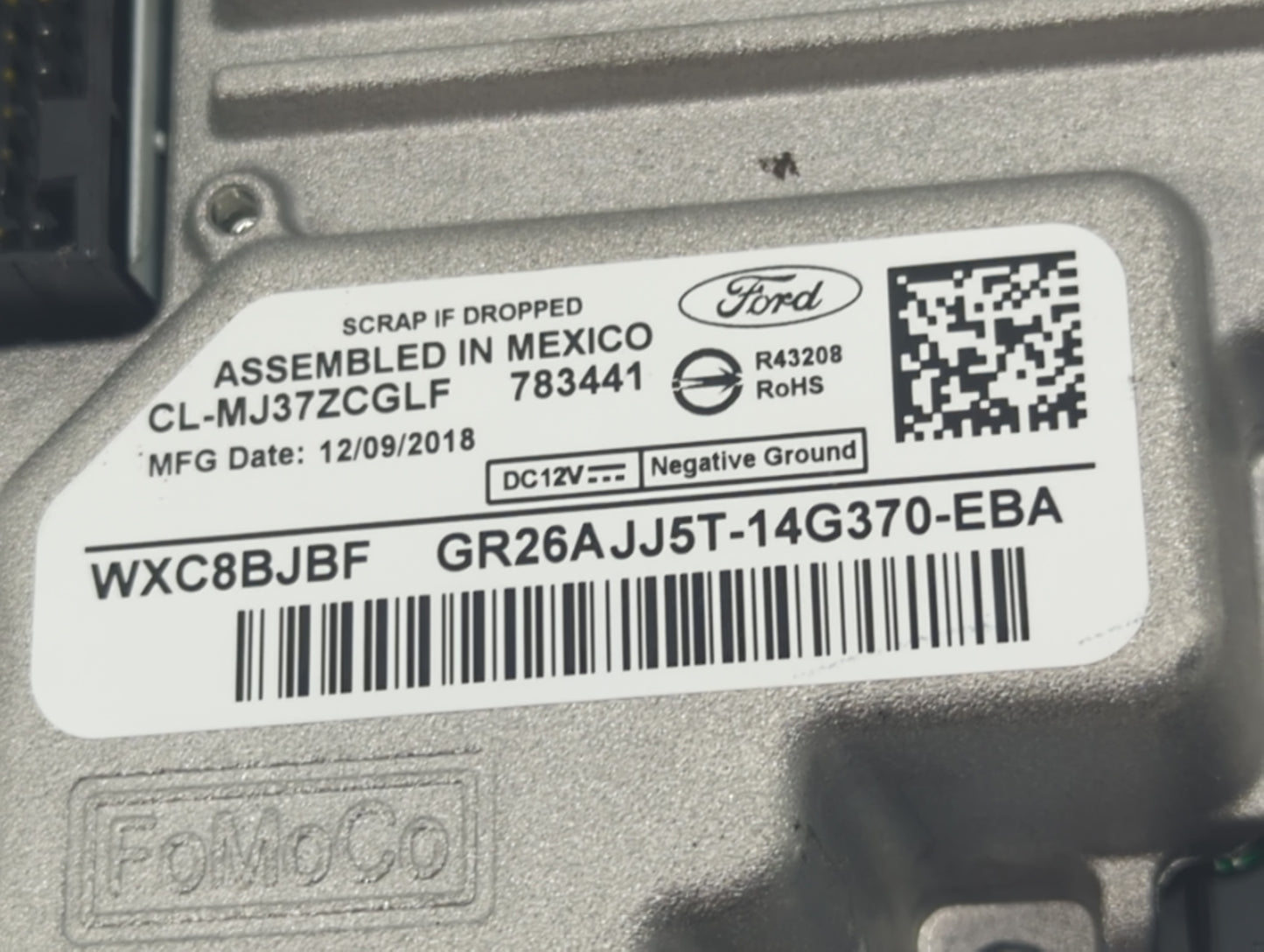 2016-2019 Ford Escape Information Display Screen - Oemusedautoparts1.com
