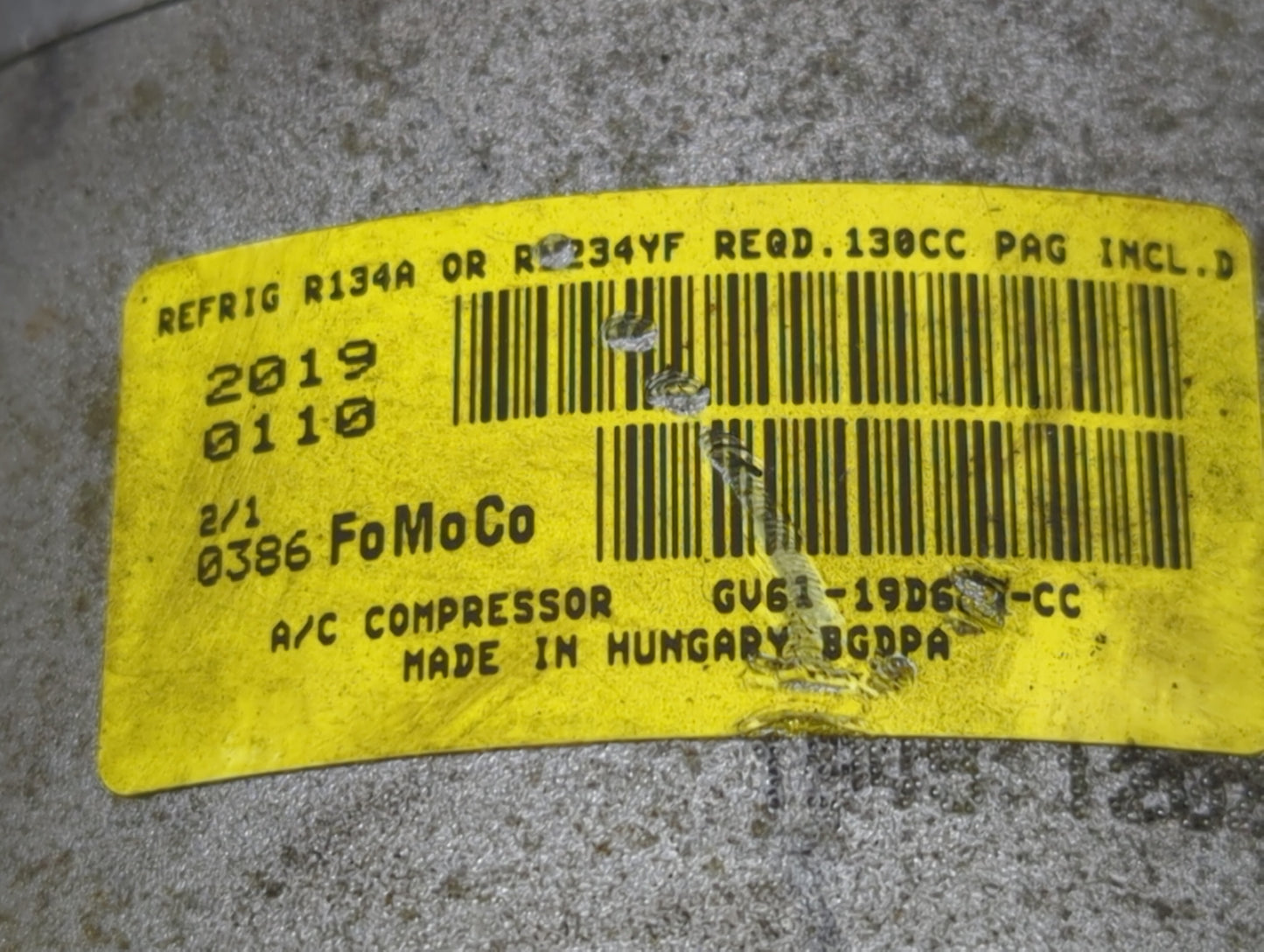 2017-2019 Ford Escape Air Conditioning A/c Ac Compressor Oem - Oemusedautoparts1.com