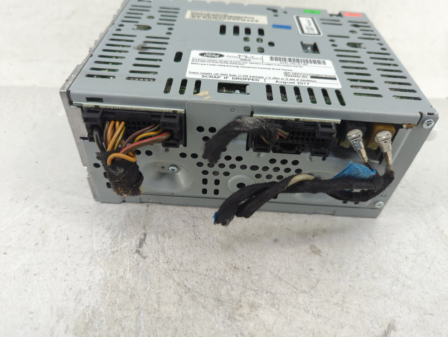 2017-2019 Ford Escape Radio AM FM Cd Player Receiver Replacement P/N:GJ5T-19C107-BE Fits Fits 2017 2018 2019 OEM Used Auto P