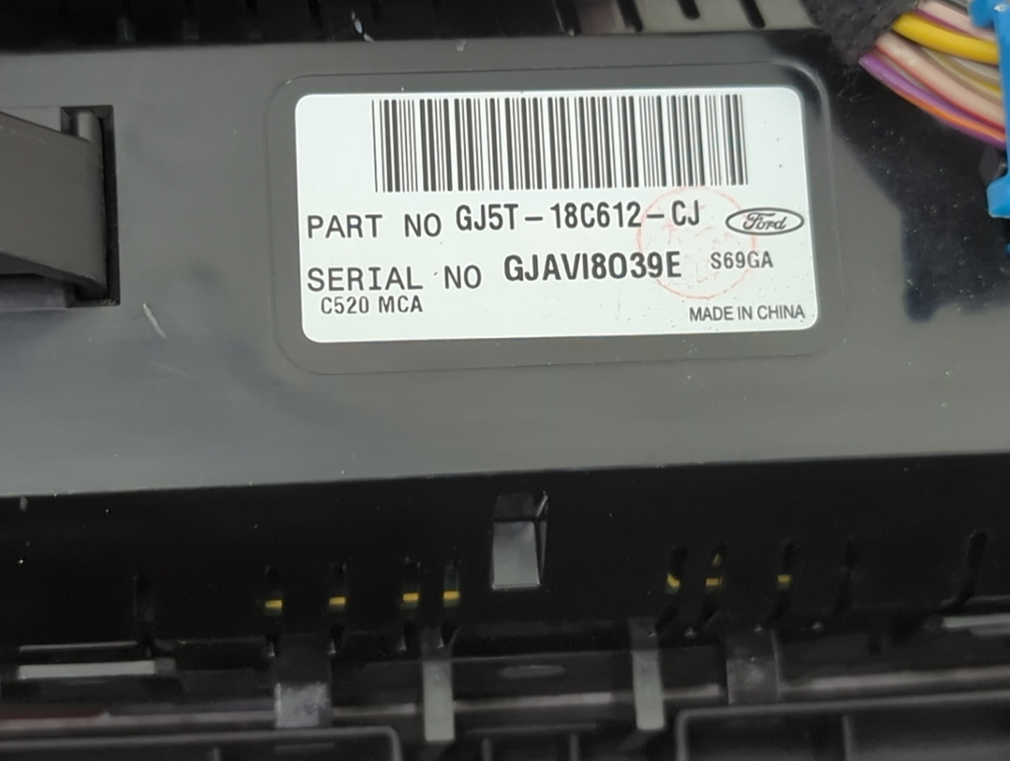 2018-2019 Ford Escape Climate Control Module Temperature AC/Heater Replacement P/N:GJ5T-18C612-CJ Fits Fits 2018 2019 OEM Us