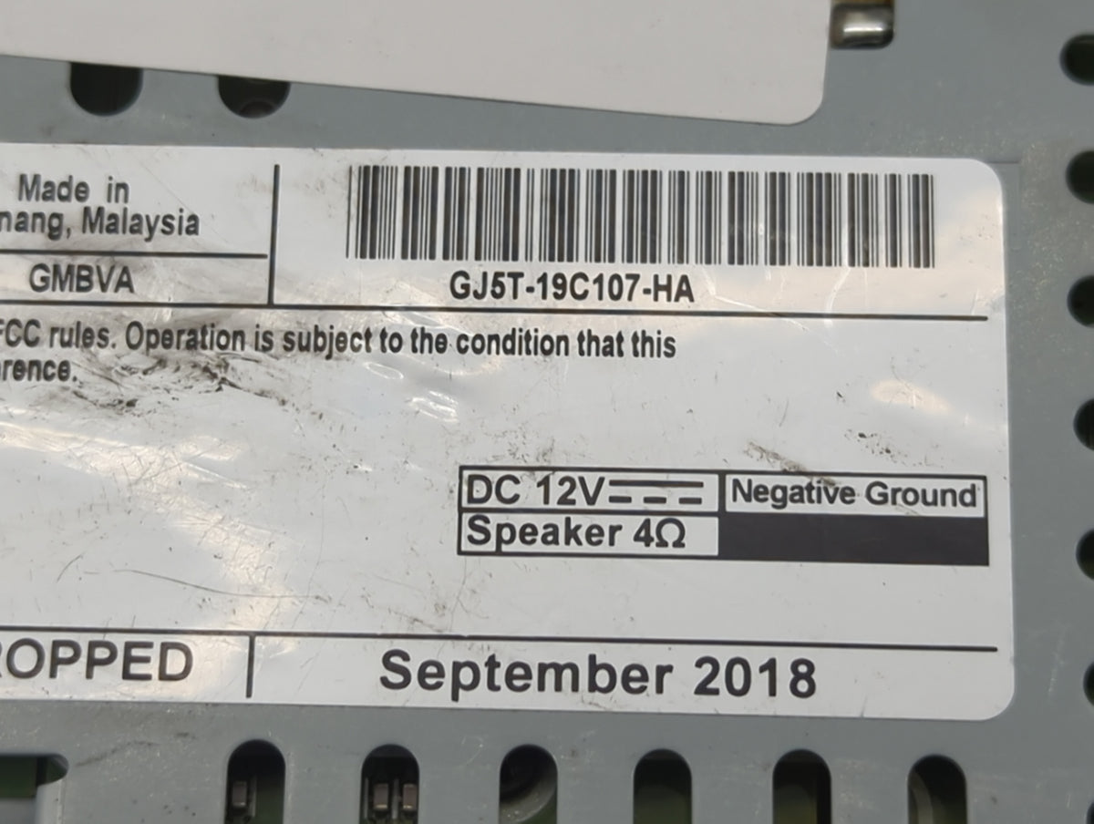 2019 Ford Escape Radio AM FM Cd Player Receiver Replacement P/N:GJ5T-19C107-HA Fits Fits 1994 1995 1996 OEM Used Auto Parts