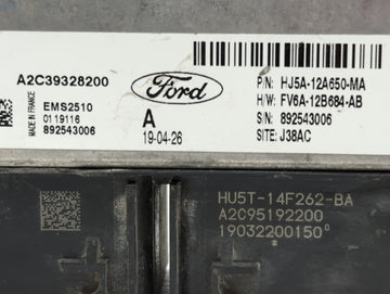 2017-2019 Ford Escape PCM Engine Control Computer ECU ECM PCU OEM P/N:HJ5A-12A650-MA Fits Fits 2017 2018 2019 OEM Used Auto Parts