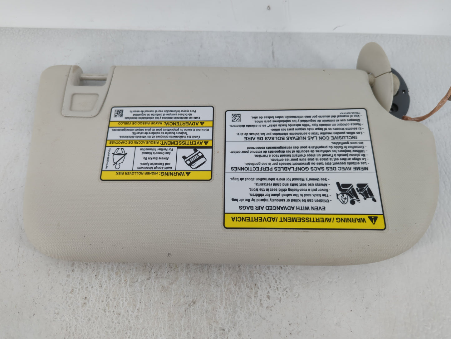 2013-2019 Ford Escape Sun Visor Shade Replacement Driver Left Mirror Fits Fits 2013 2014 2015 2016 2017 2018 2019 OEM Used A