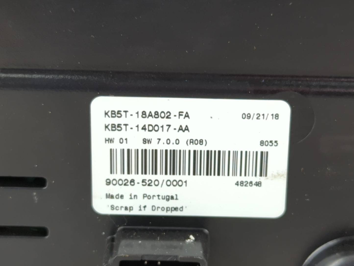 2019 Ford Explorer Radio AM FM Cd Player Receiver Replacement P/N:KB5T-18A802-FA JB5T-18A802-NB Fits OEM Used Auto Parts - O