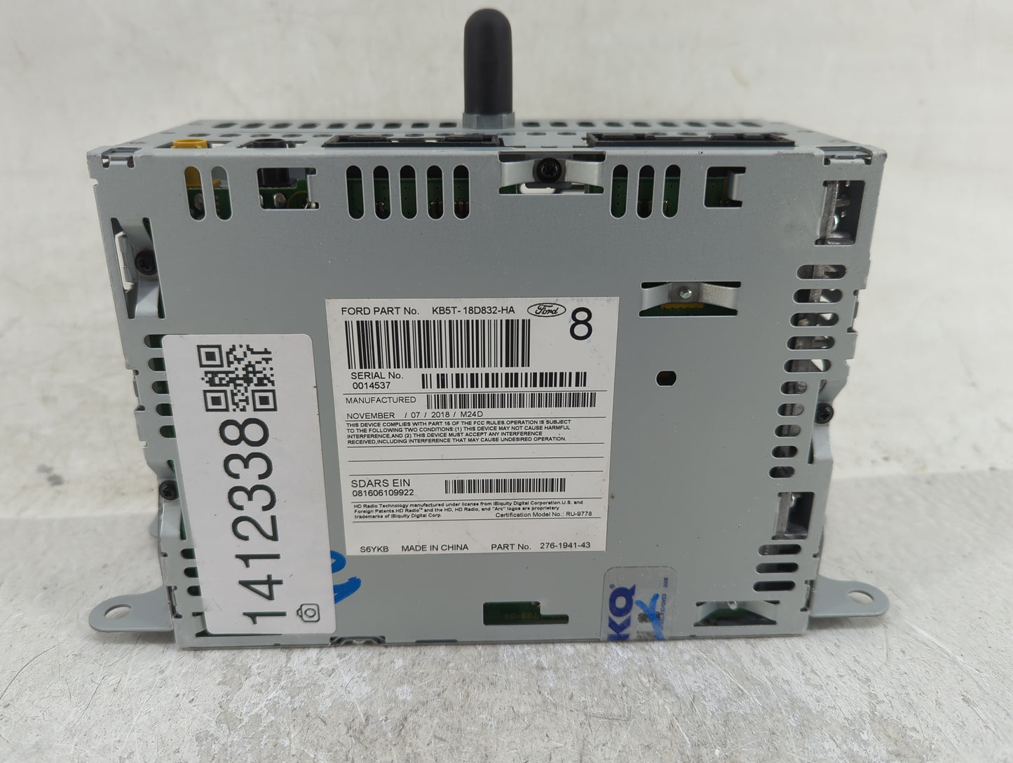 2019 Ford Explorer Radio AM FM Cd Player Receiver Replacement P/N:KB5T-18D832-HA Fits OEM Used Auto Parts - Oemusedautoparts