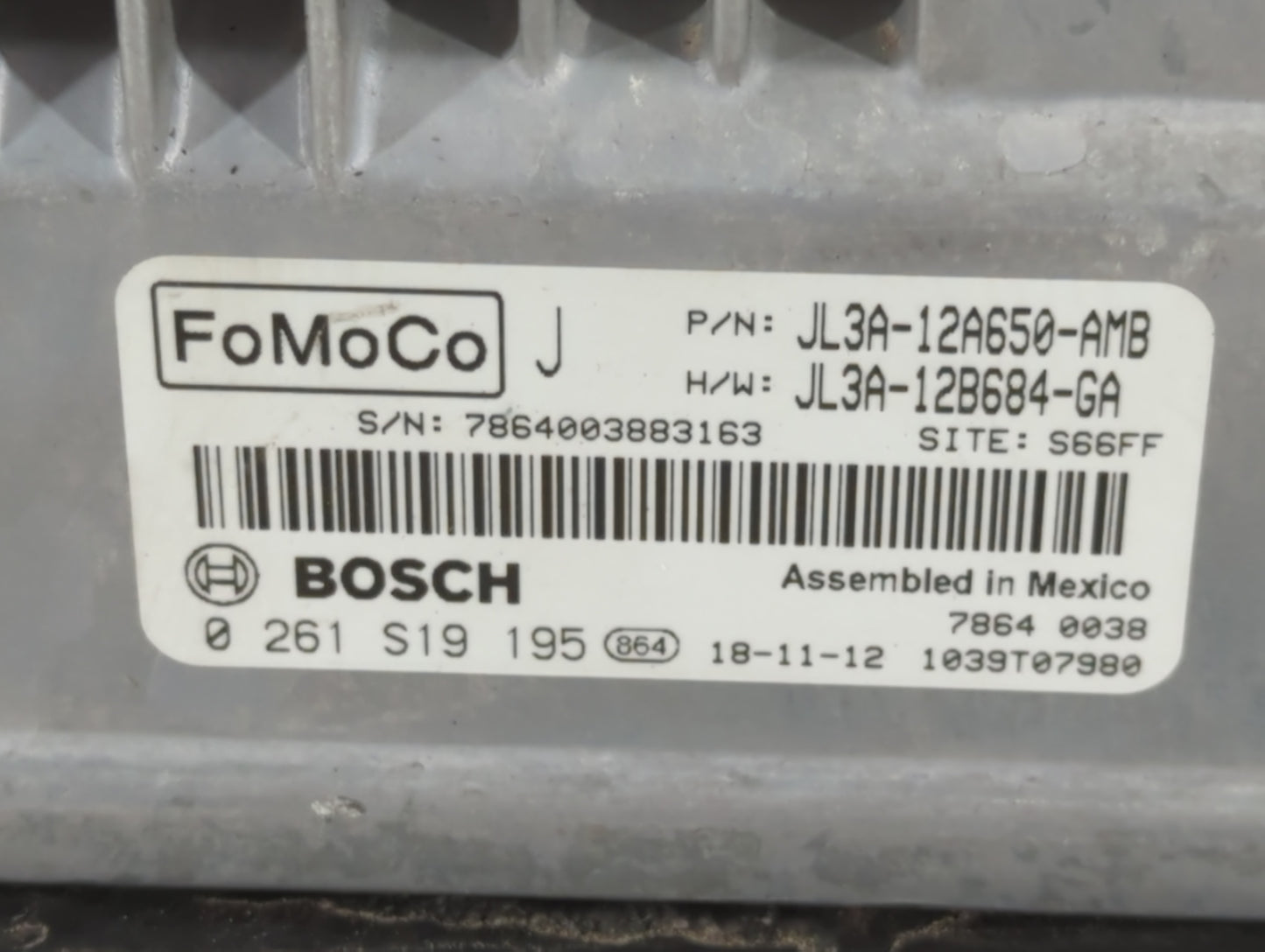 2018-2020 Ford F-150 PCM Engine Control Computer ECU ECM PCU OEM P/N:JL3A-12B684-GA JL3A-12A650-AMB Fits Fits 2018 2019 2020