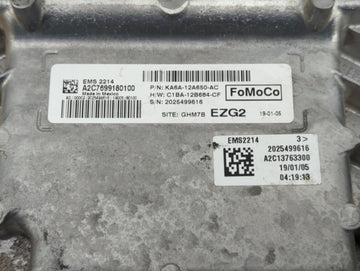 2019 Ford Fiesta PCM Engine Control Computer ECU ECM PCU OEM P/N:C1BA-12B684-CF KA6A-12A650-AC Fits OEM Used Auto Parts